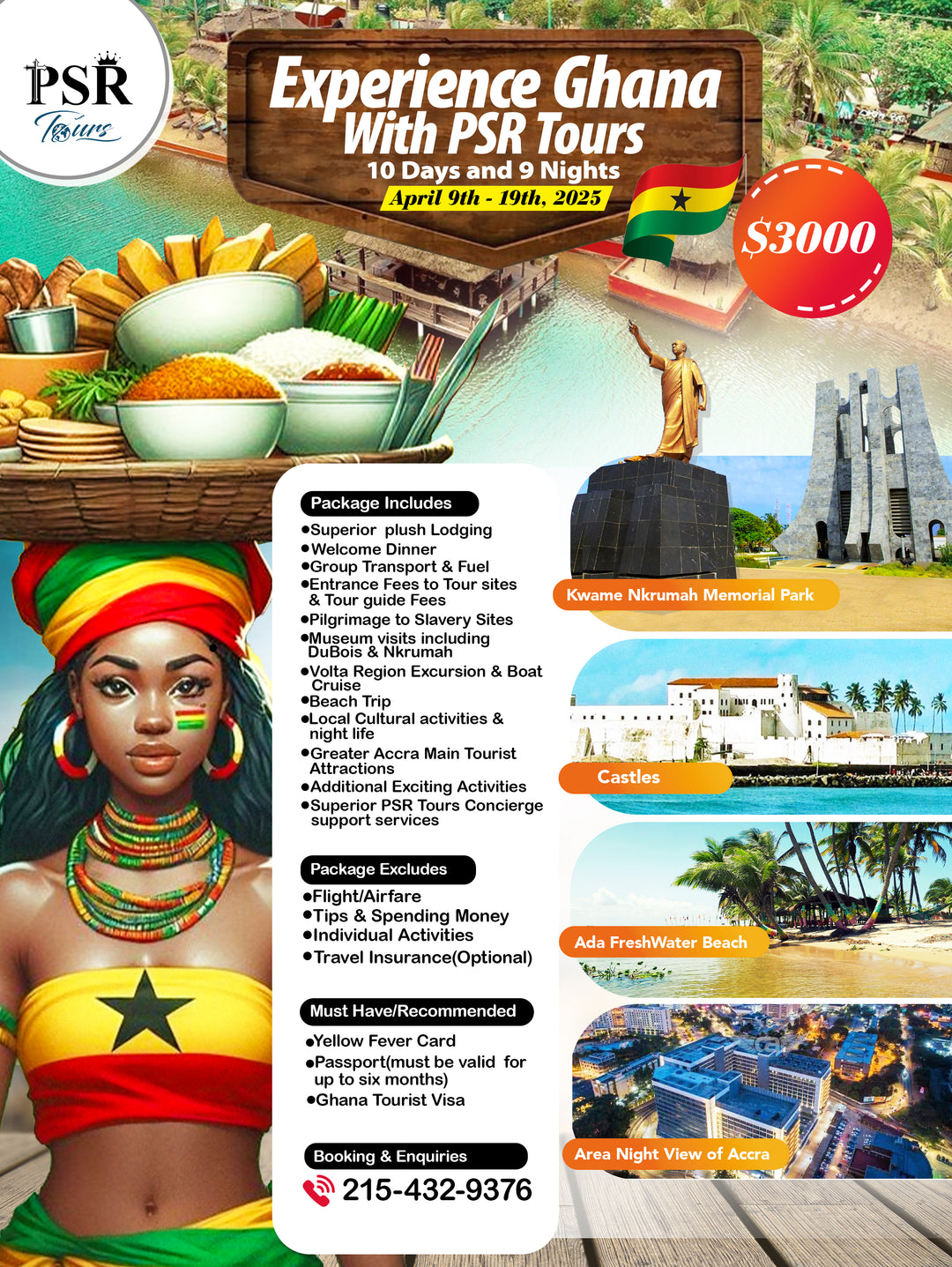 $250 PSR Tour to Ghana Installment Payment $250