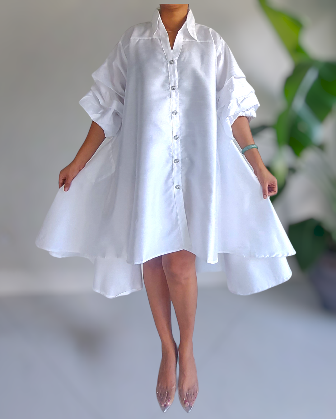 Errama Swing Shirt/ Dress White