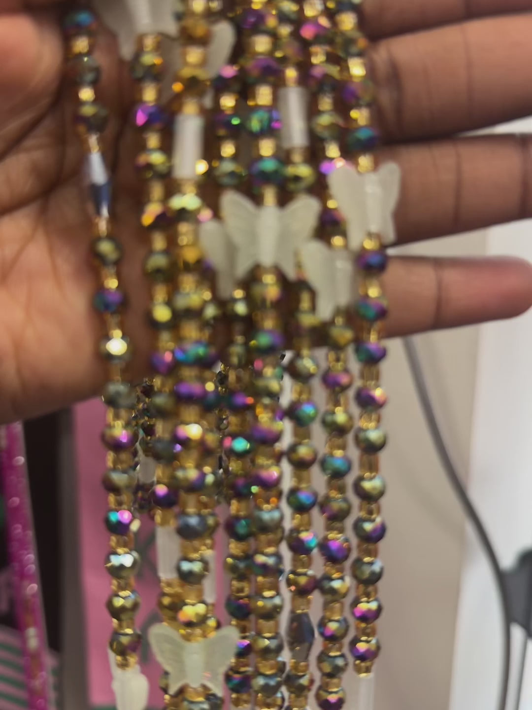 Starlight glow in the dark waist bead