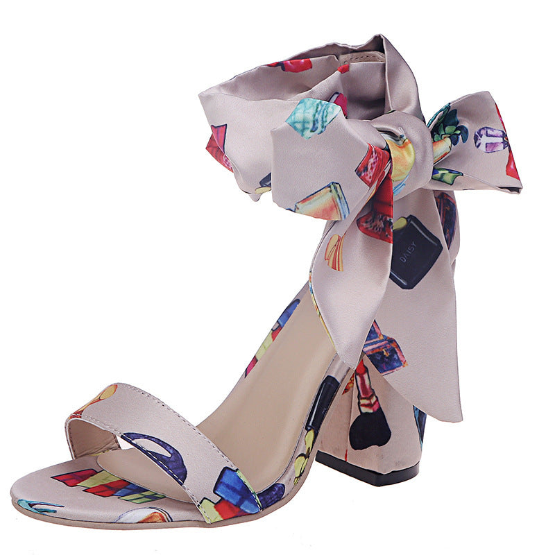 All Tied-Up Open-toe Shoes