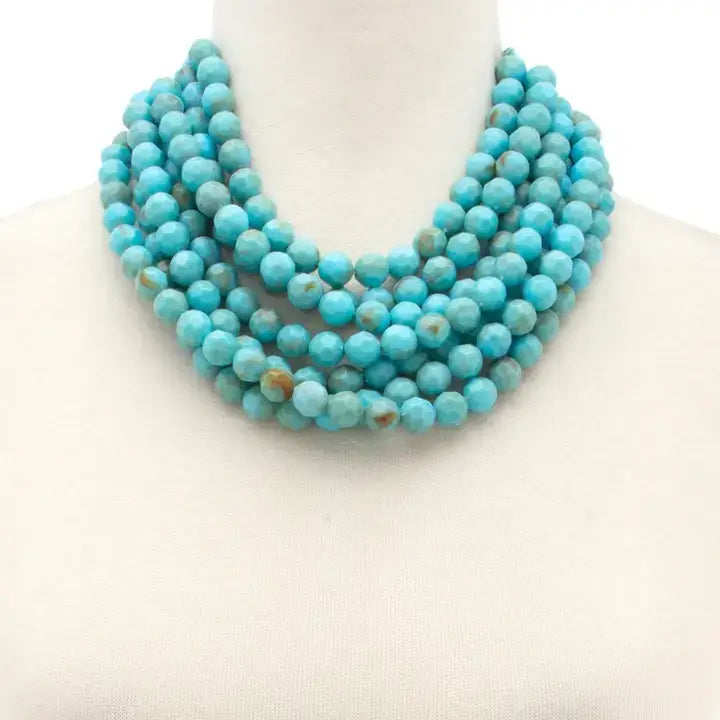 *BEST* NEW BELLA CHUNKY BEADED LAYERED MAGNETIC NECKLACE