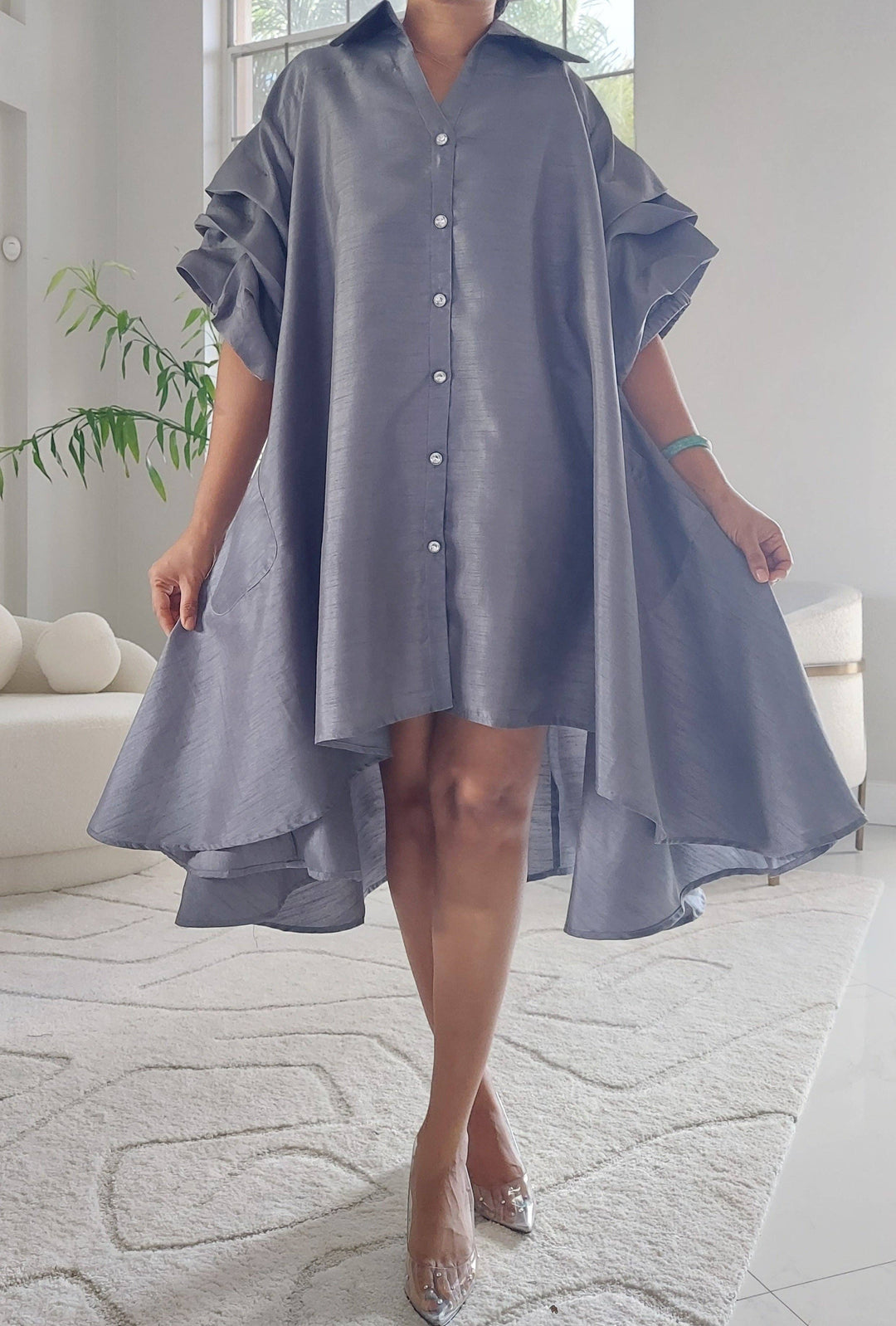 Errama Swing Shirt/ Dress Grey