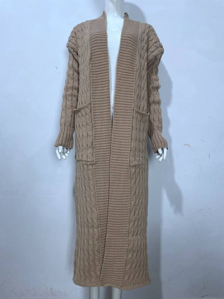 CT037 Cozy Plus Size Long Knit Sweater Coat