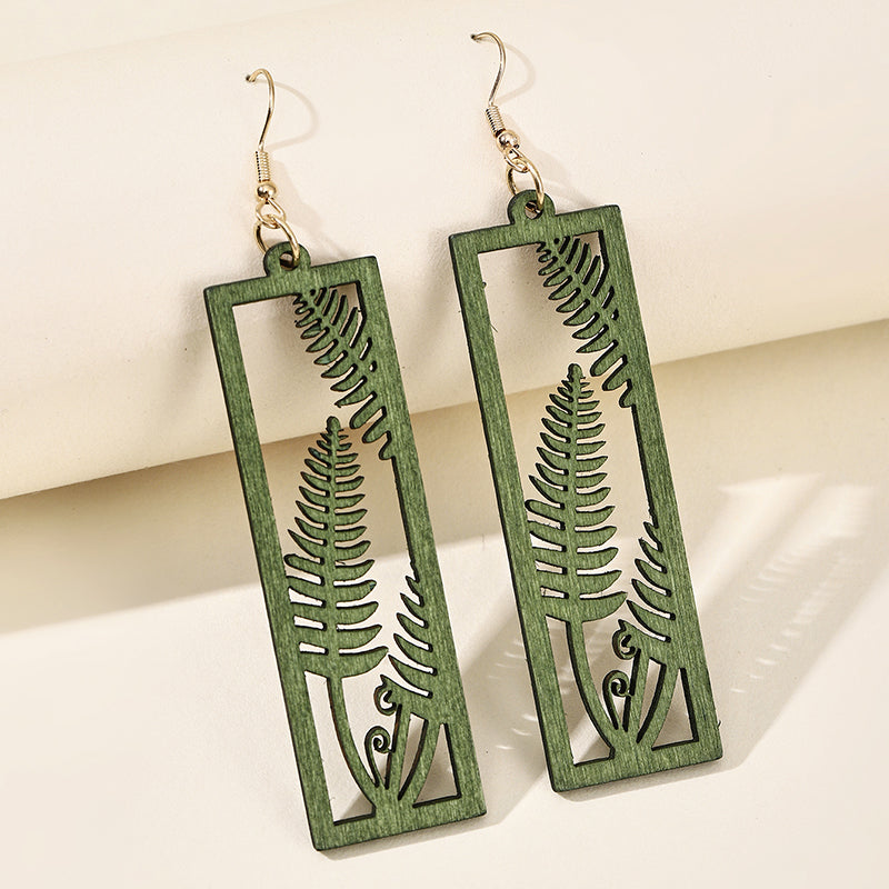 Fern Wooden Earrings