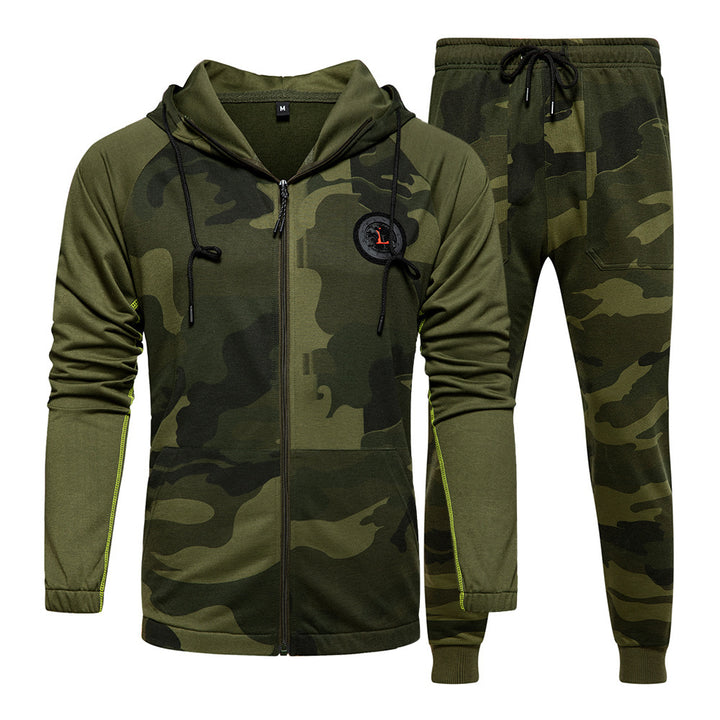 Hooded camouflage suit