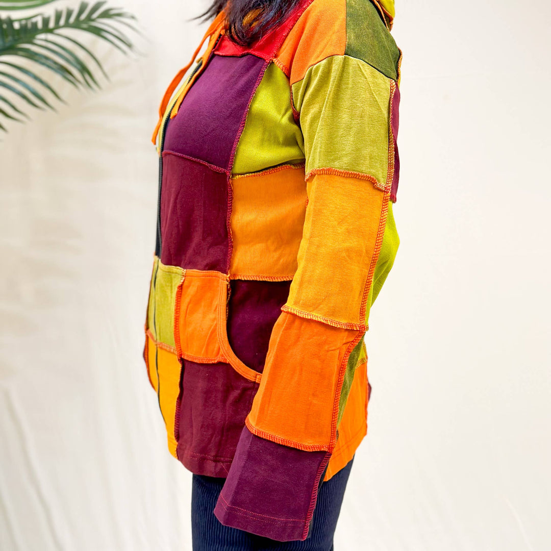 Patchwork Hooded Unisex Jacket