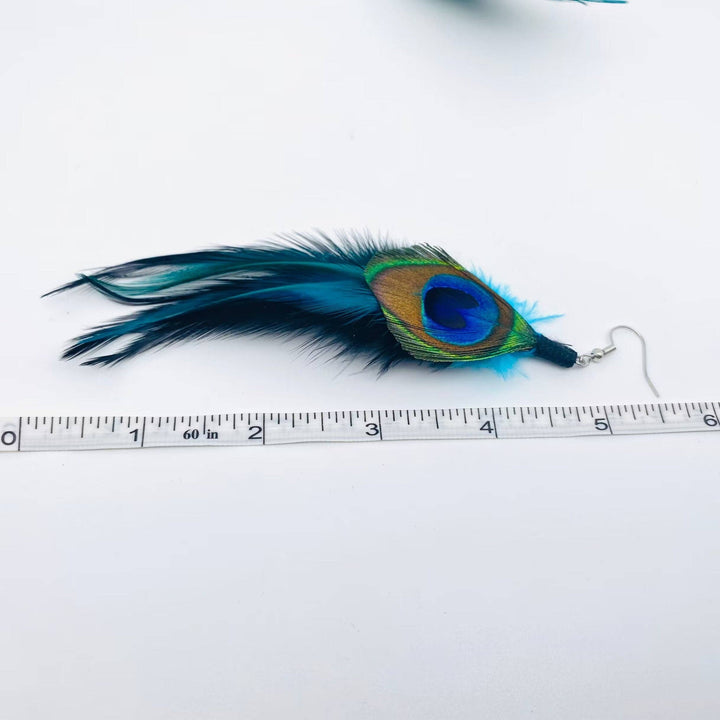 Peacock Feather Earrings