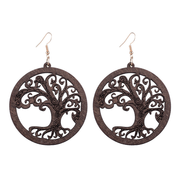 Tree of Life Wood Earrings