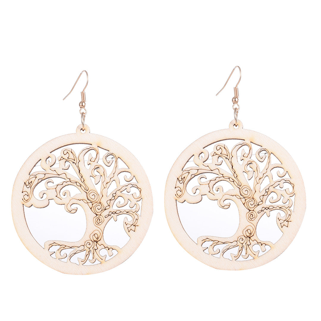 Tree of Life Wood Earrings