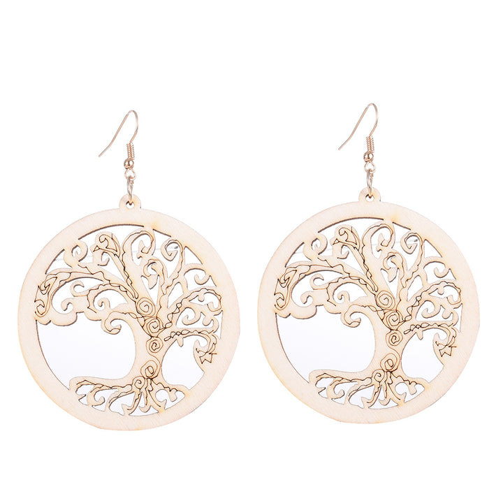 Tree of Life Wood Earrings