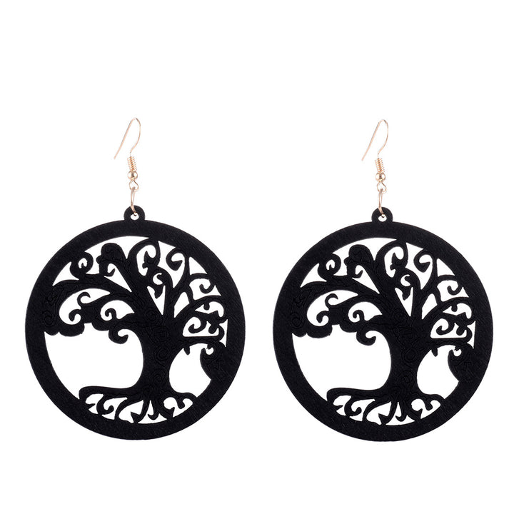 Tree of Life Wood Earrings