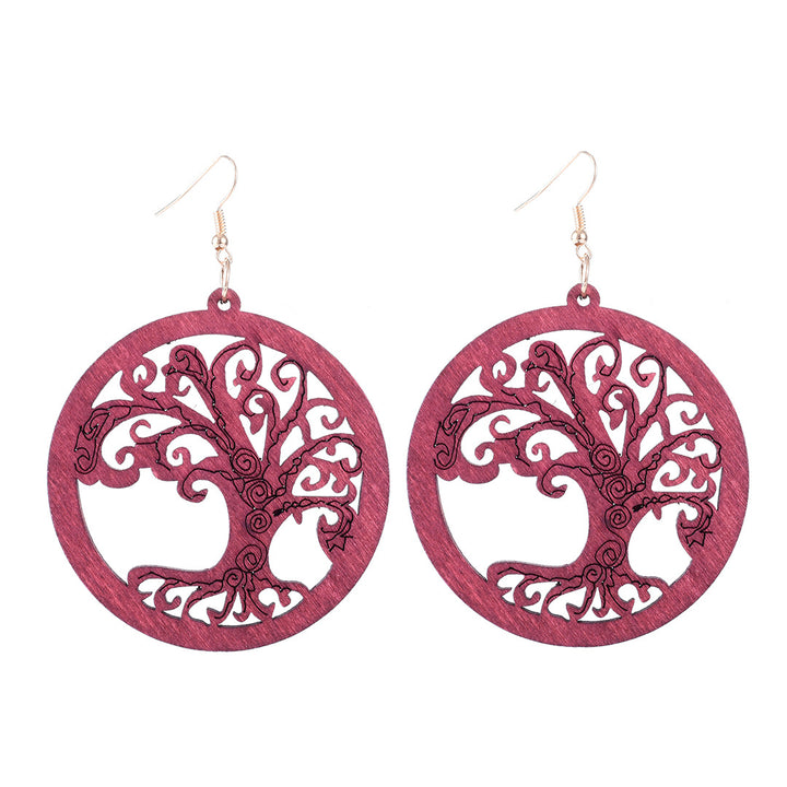 Tree of Life Wood Earrings