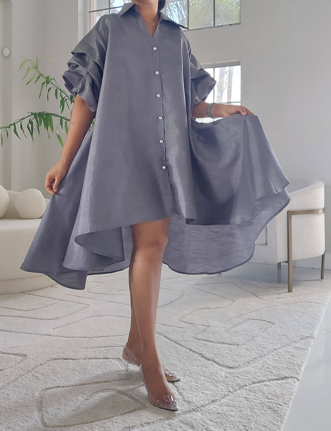 Errama Swing Shirt/ Dress Grey