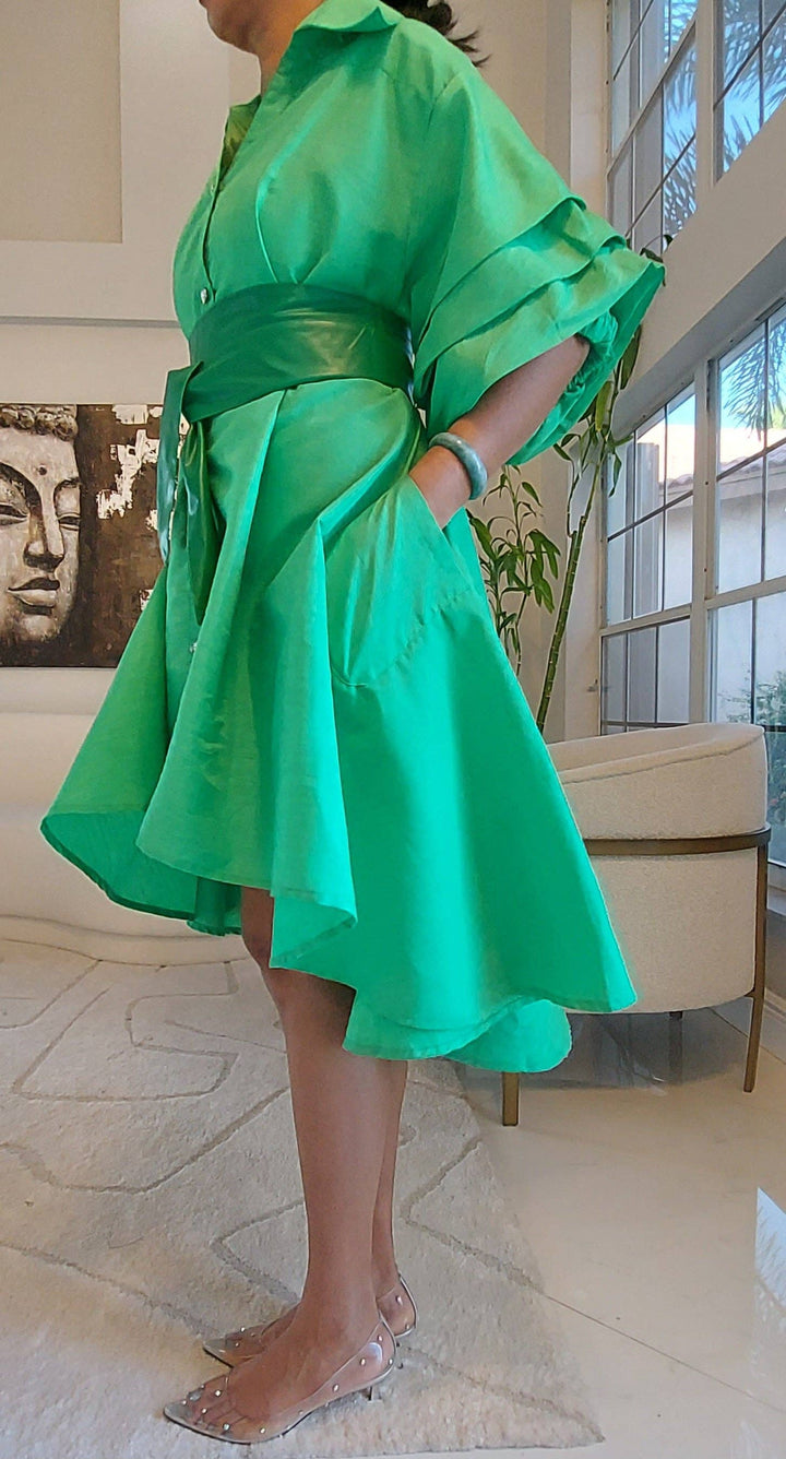 Errama Swing Shirt/Dress Green