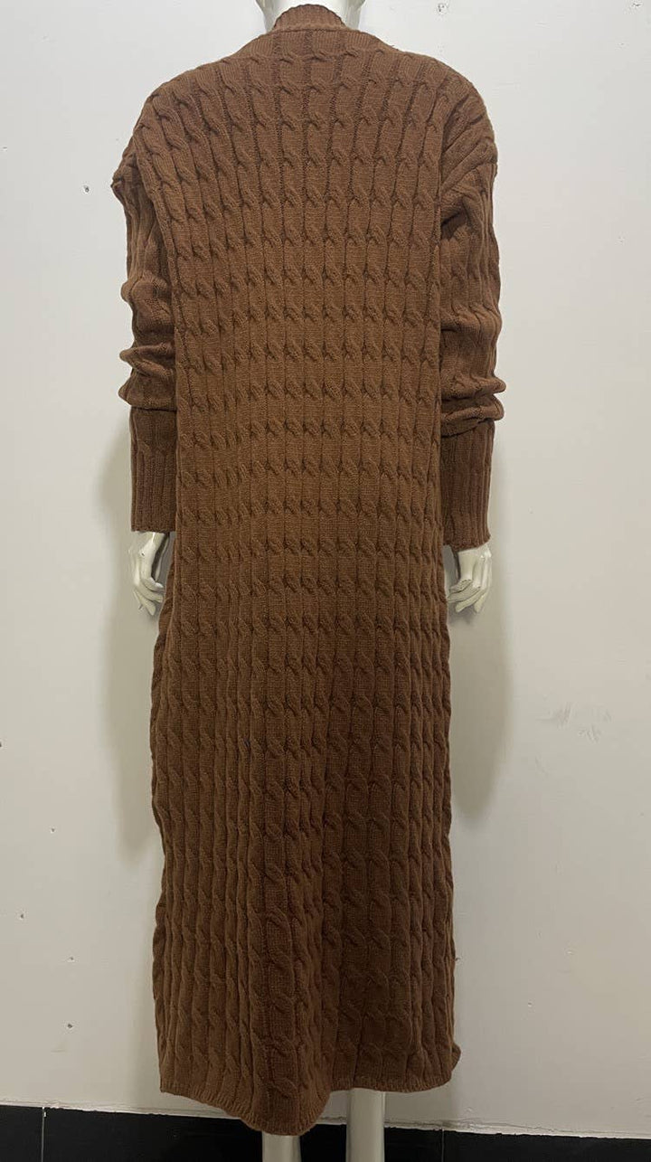 CT037 Cozy Plus Size Long Knit Sweater Coat