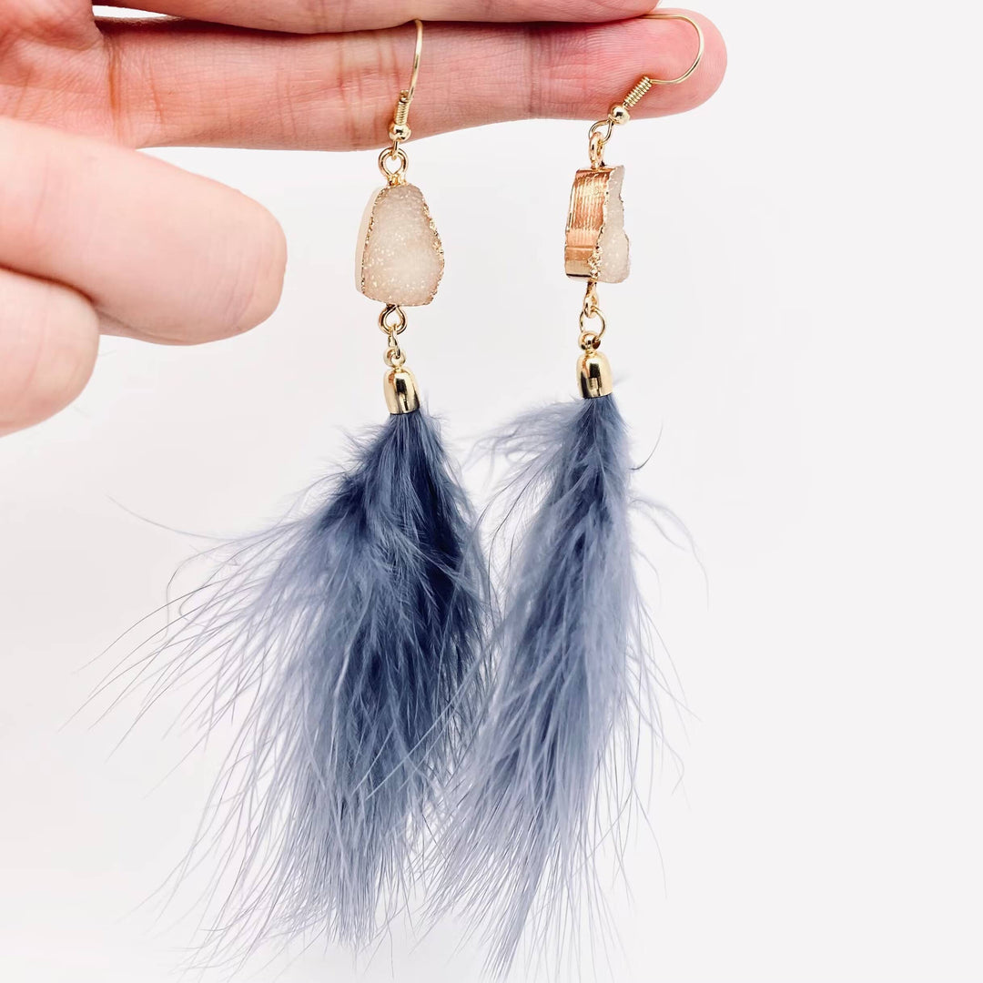 Feather Pendant Earrings