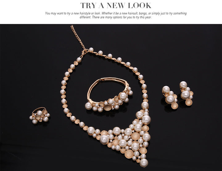 Four-piece Pearl Jewelry Set