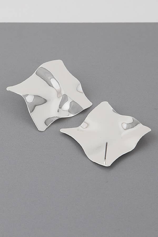 Modern Wave Stud Earrings ME90850GD
