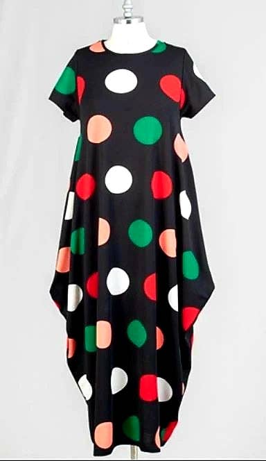 Bubble  Dress/Multi Color /Polkadot