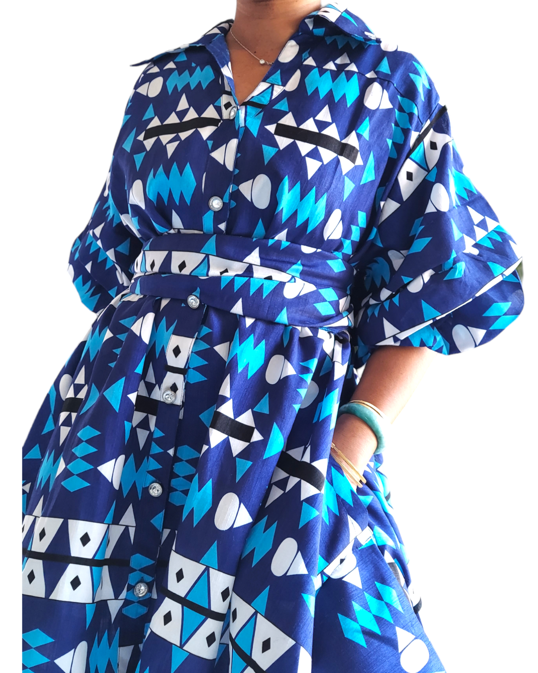 Errama Swing Shirt/Dress Blue Print