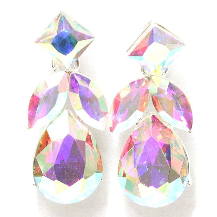 GEMSTONE TEARDROP PARTY EARRING E-6738-EN
