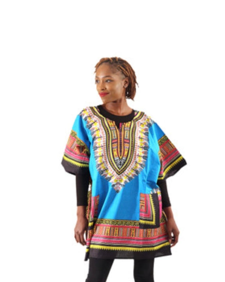 Traditional Print Short-Sleeve Dashiki