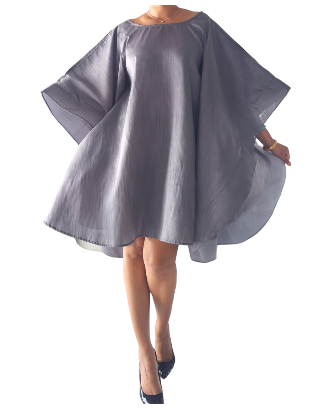 Serwaa Batwing Top/Dress Grey