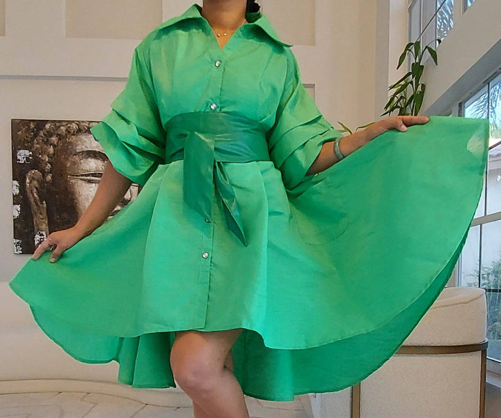 Errama Swing Shirt/Dress Green