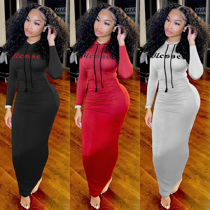 Blessed Bodycon Hoody Dress