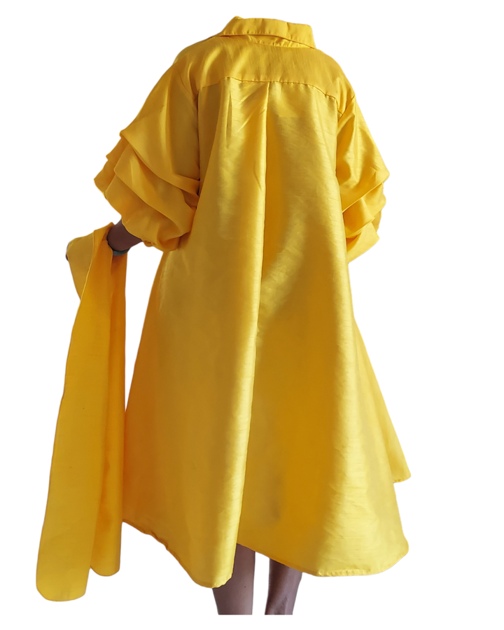 Errama Swing Shirt/Dress- Yellow Gold