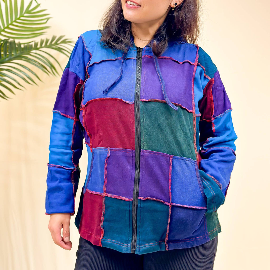 Patchwork Hooded Unisex Jacket