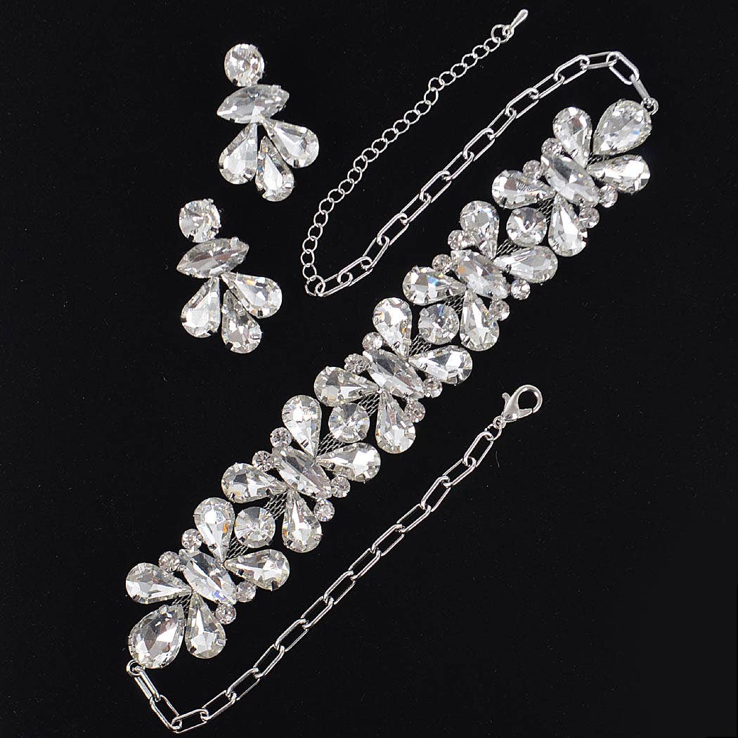AB Stone Earring and Necklace Set