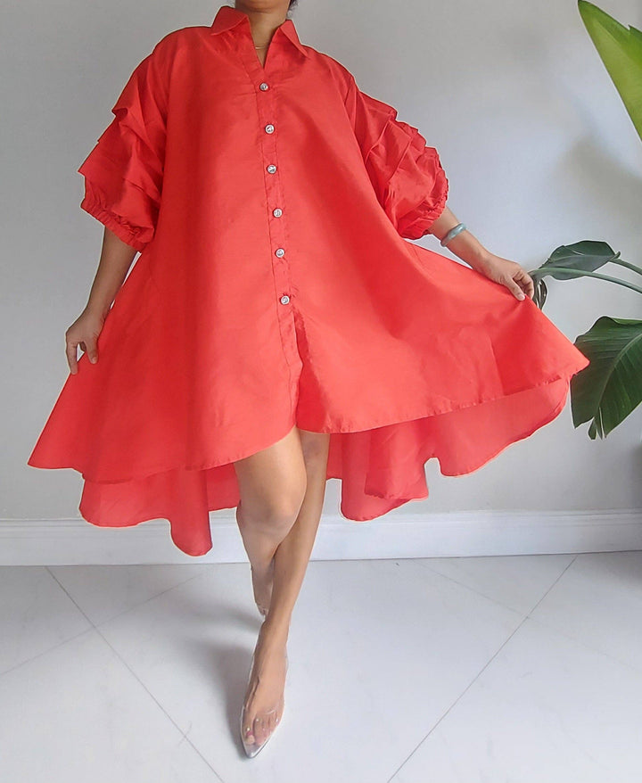 Errama Swing Shirt/ Dress Red