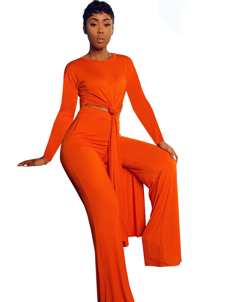 Tunic and Wide leg pants Two-piece Set