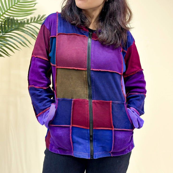 Patchwork Hooded Unisex Jacket