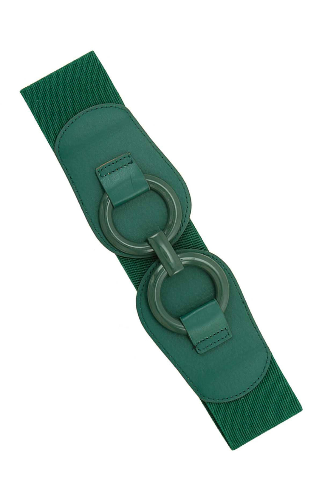 Double Circle Linked Enamel Buckle Elastic Belt 37