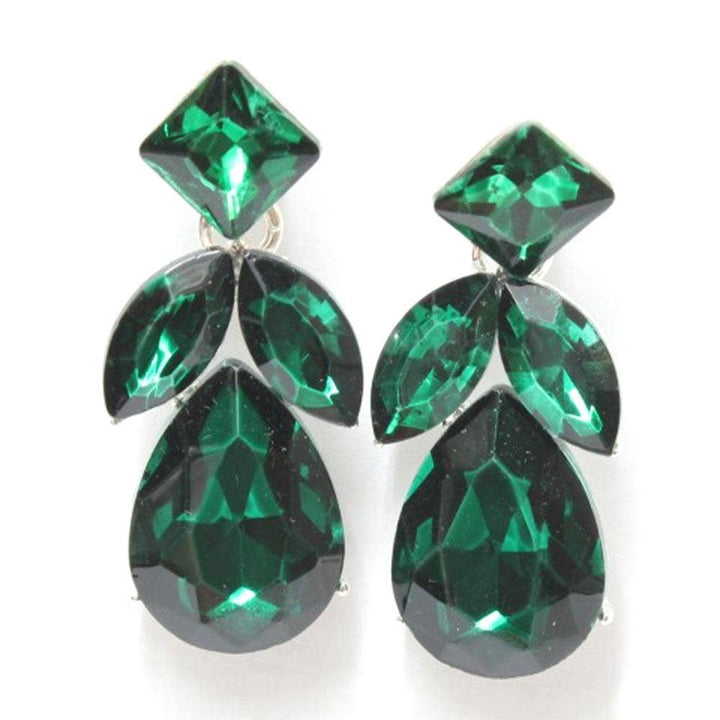GEMSTONE TEARDROP PARTY EARRING E-6738-EN