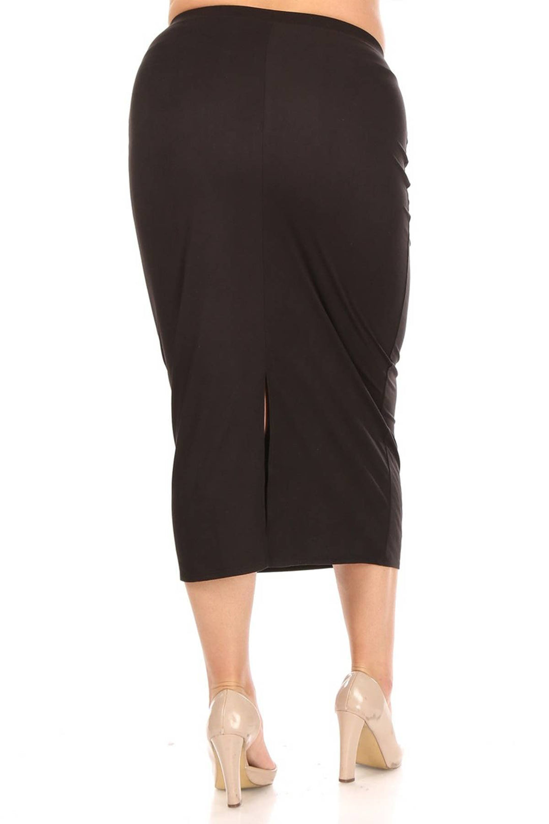 Women's Plus Size Printed Bodycon Pencil Midi Skirt