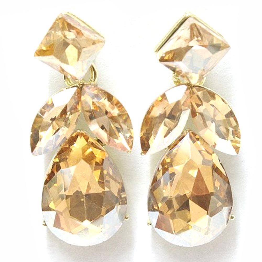 GEMSTONE TEARDROP PARTY EARRING E-6738-EN