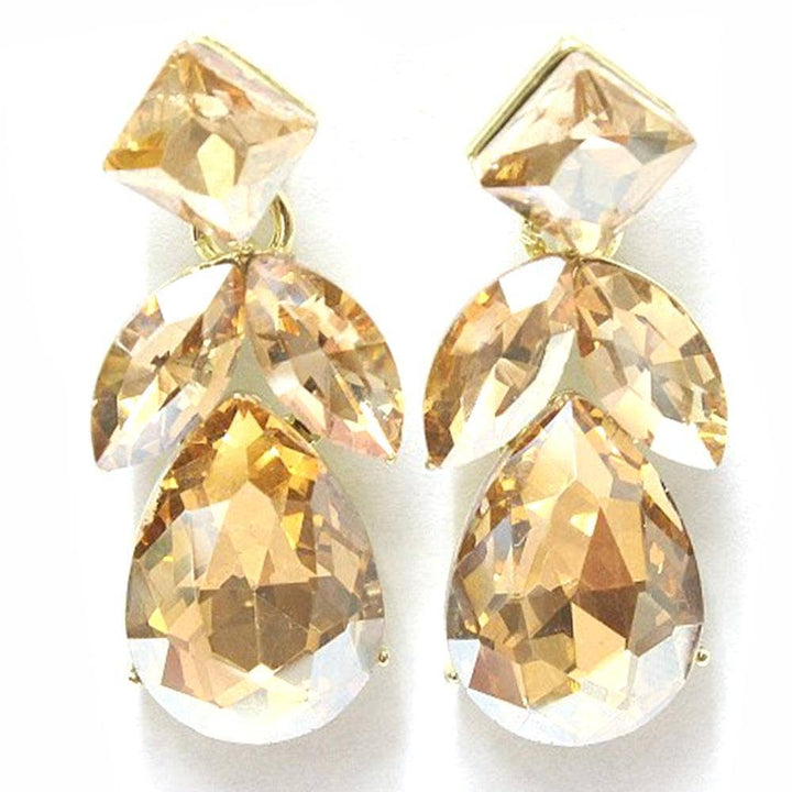 GEMSTONE TEARDROP PARTY EARRING E-6738-EN