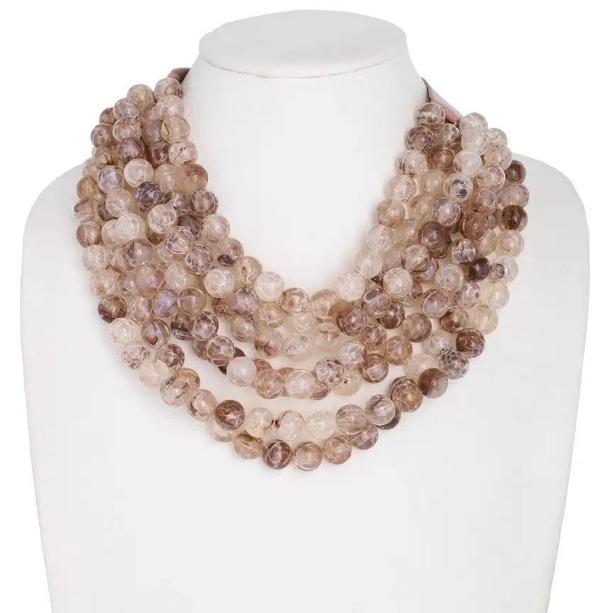 *BEST* NEW BELLA CHUNKY BEADED LAYERED MAGNETIC NECKLACE