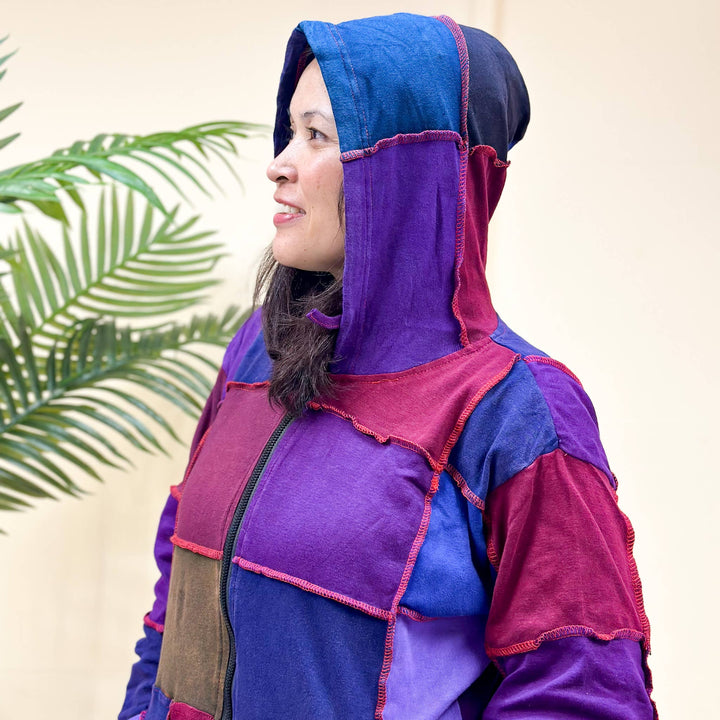 Patchwork Hooded Unisex Jacket