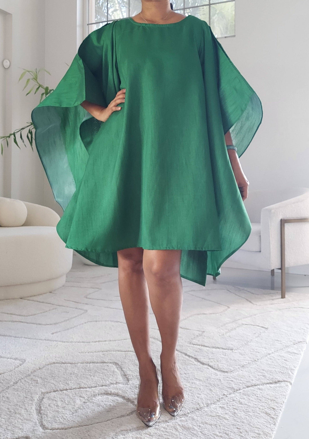 Serwaa Batwing Top/Dress Green