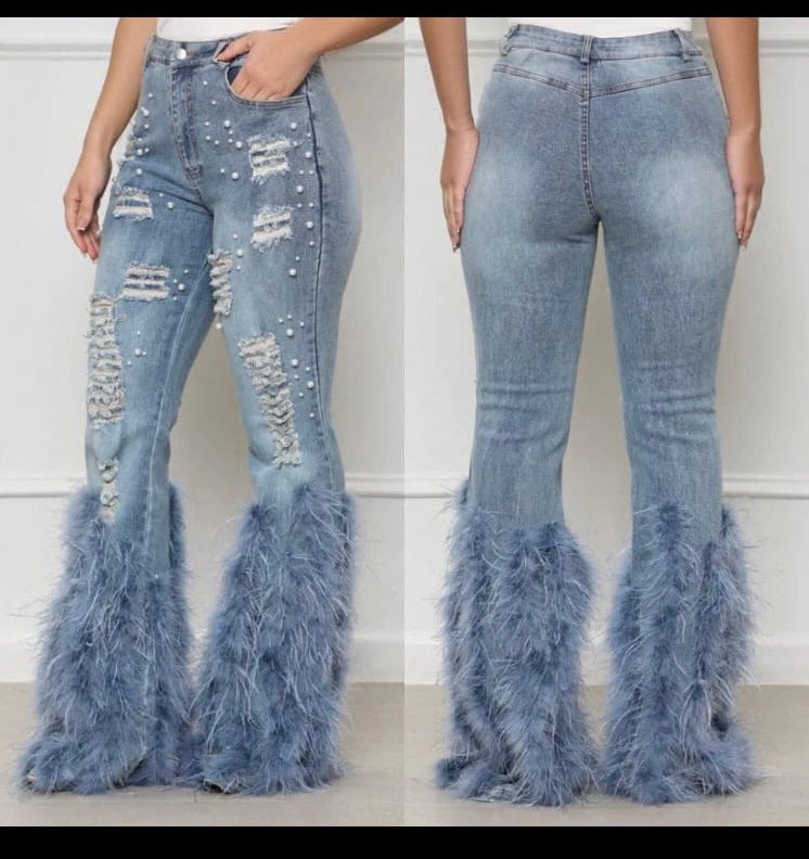 FoxyLady Fur Jeans