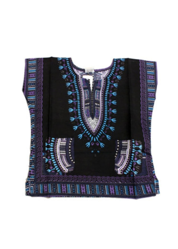 Children’s Traditional Print Short-Sleeve Dashiki