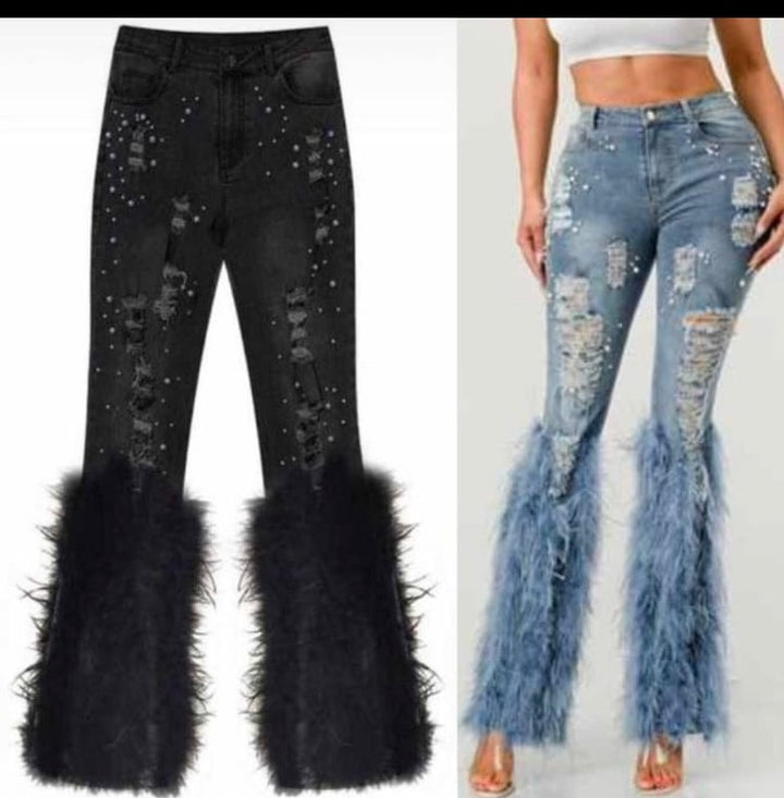 FoxyLady Fur Jeans