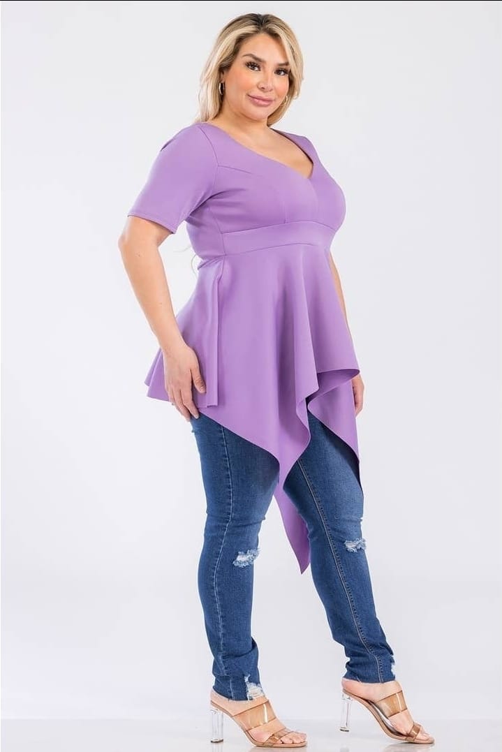 Asymmetrical stretch scuba top