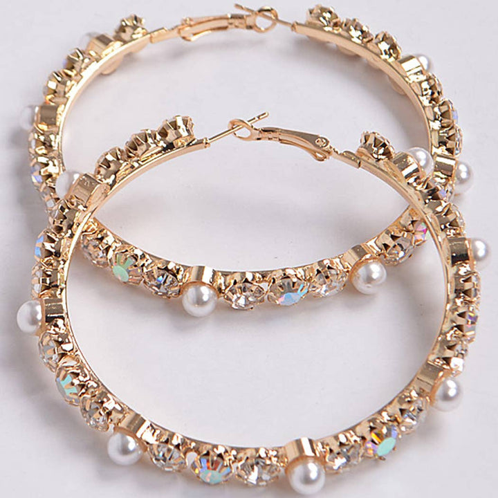 Luxury Stones Hoop Earrings