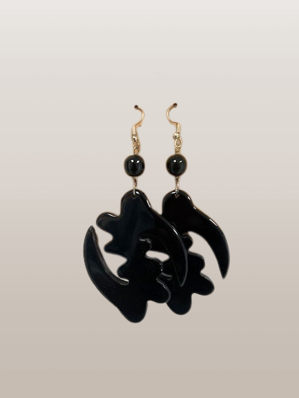 African Symbol Wood Gye Nyame Earrings