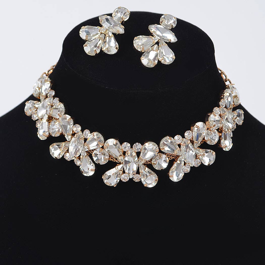 AB Stone Earring and Necklace Set